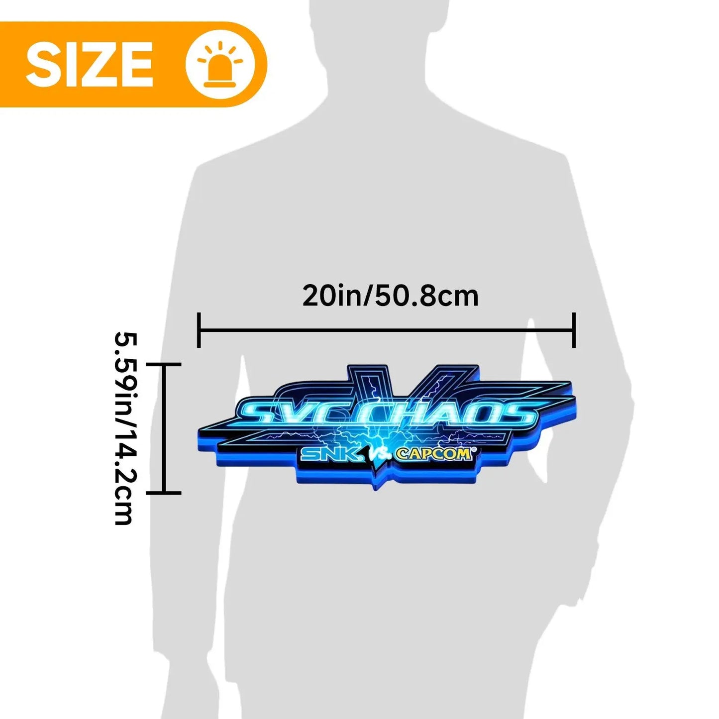 VS CHAOS 3D Printed LED Lightbox for Gaming Room Decor FYLZGO Signs