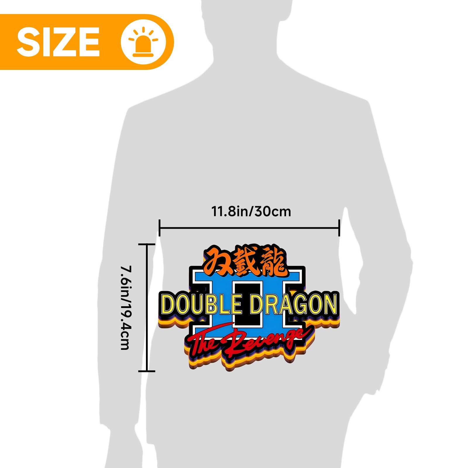 Custom Double Dragon II The Revenge Logo LED Nightlight 3D Print Desktop Lightbox Signs RGB FYLZGO Signs