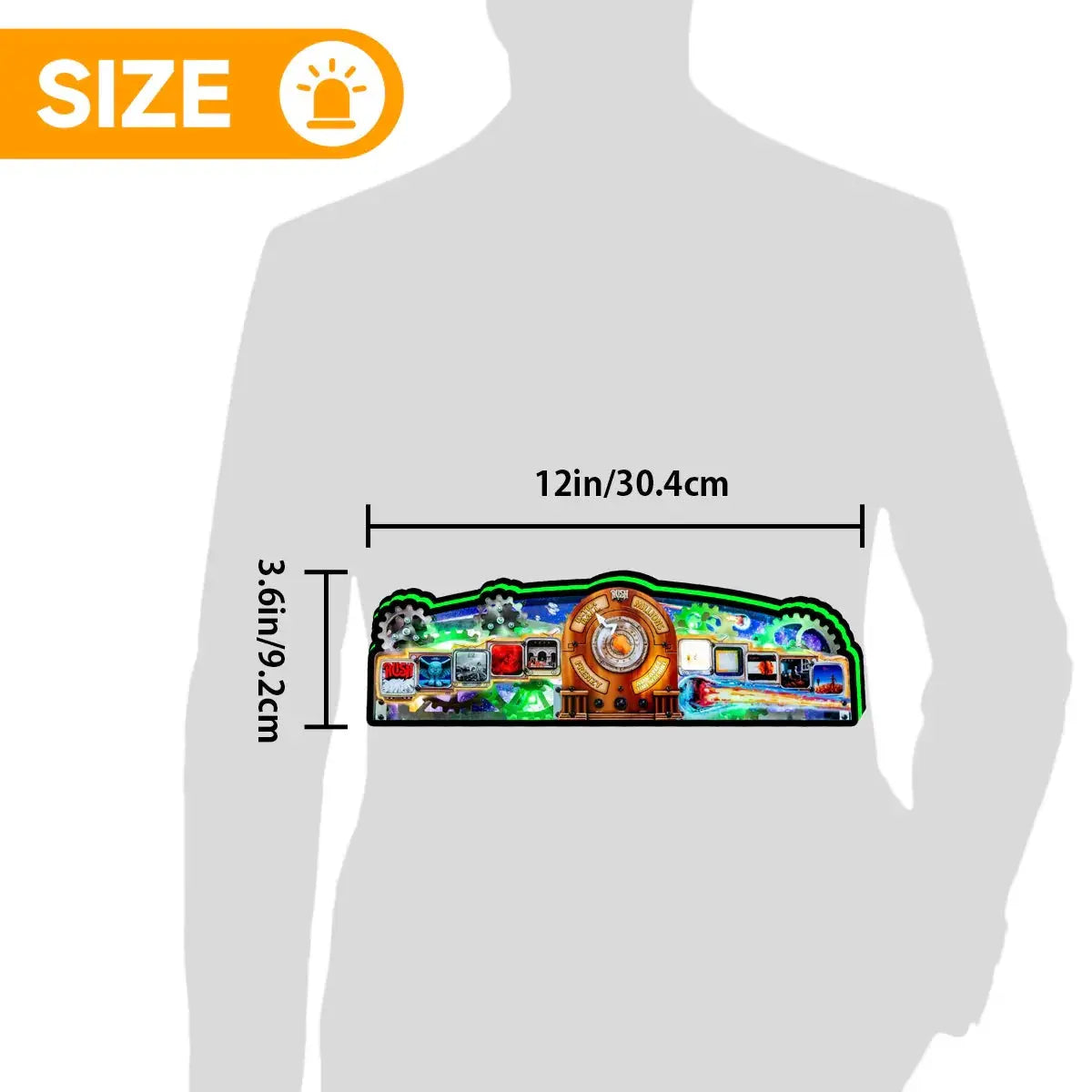 New Arrival Rush Pinball Topper  Led Lightbox, USB plug Dimmer, Pinball Arcade Decor, Perfect for Game Room or Pinball Machine FYLZGO Signs