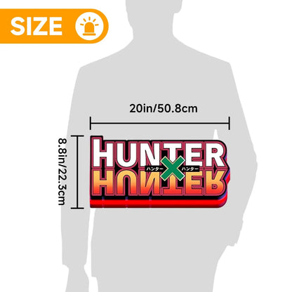 Hunter X 3D Printed LED Lightbox for Gaming Room Decor FYLZGO Signs