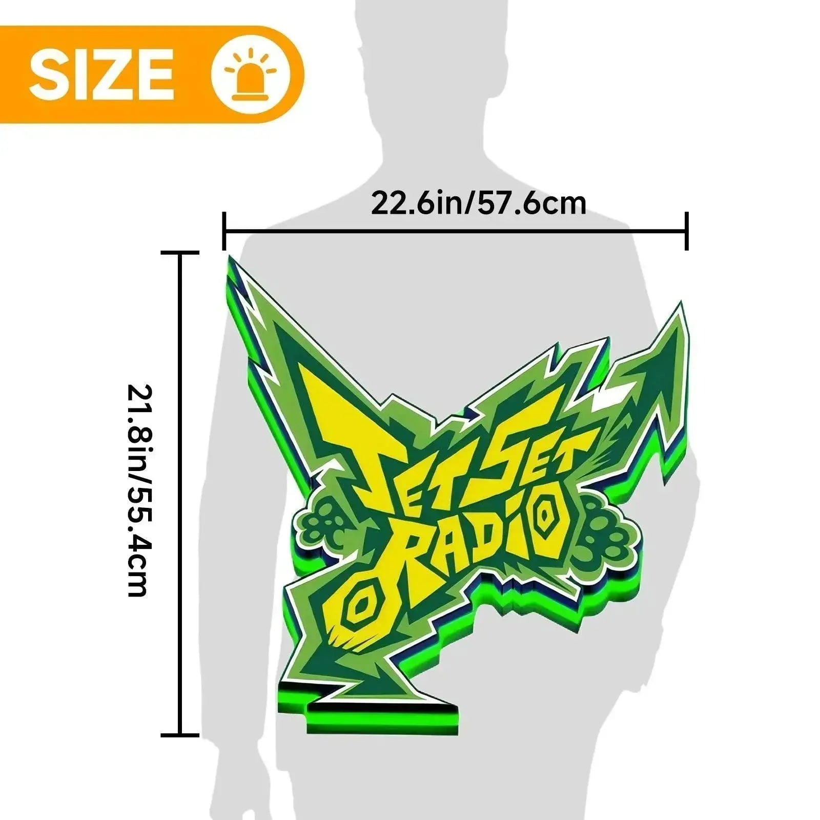 JSR Jet Set Radio 3D Printed LED Lightbox FYLZGO Signs