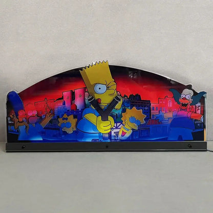 The SImpsons Pinball Party Topper, Pinball topper 3D Acrylic LED Topper, for Pinball Machine, Pinball Topper FYLZGO Signs