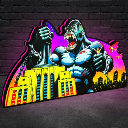 King Kong Pinball AR Topper for  Pinball Machine, 3D Printed Lightbox USB Powered & Full Dimmable FYLZGO Signs