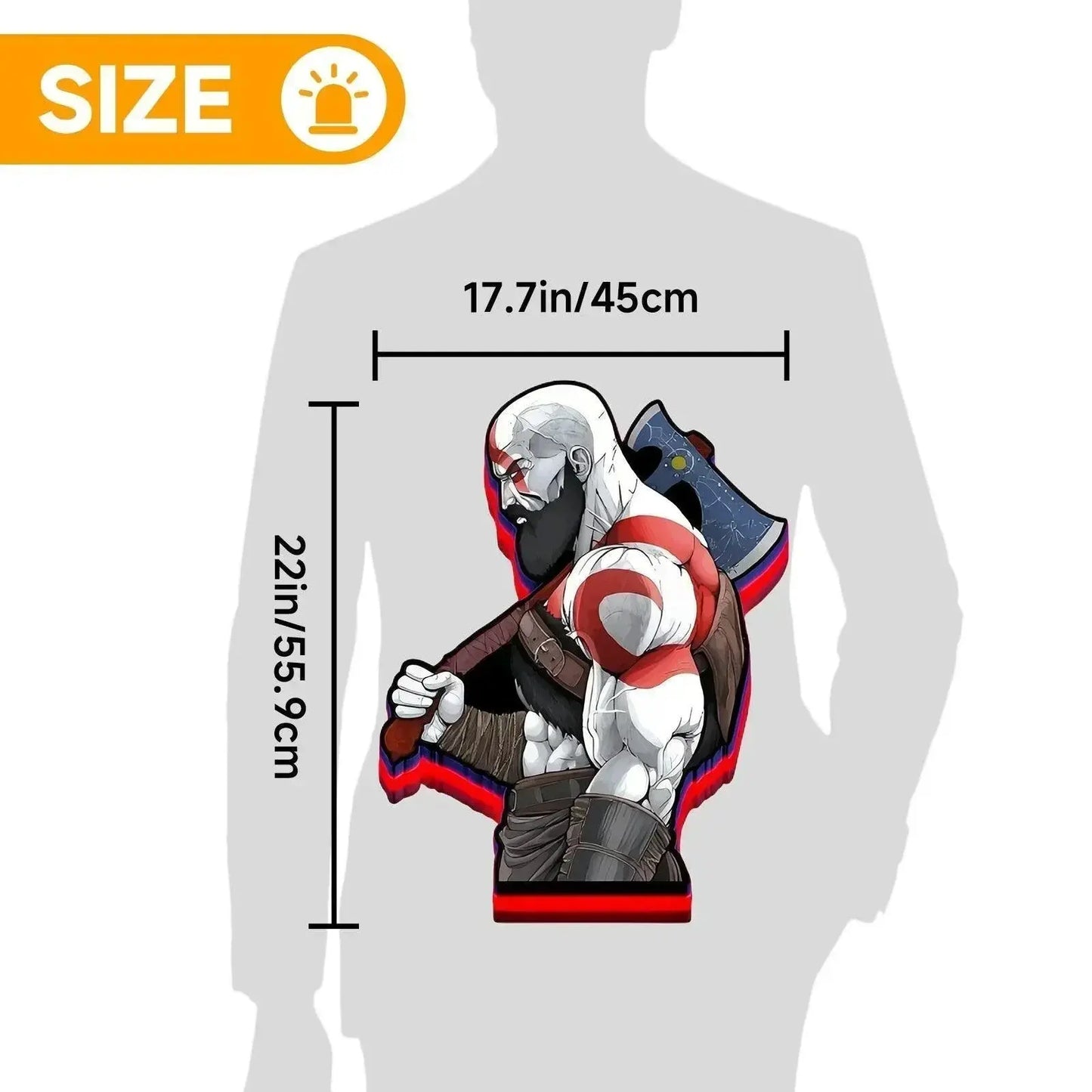 God of War Ghost of Sparta 3D Printed LED Lightbox FYLZGO Signs