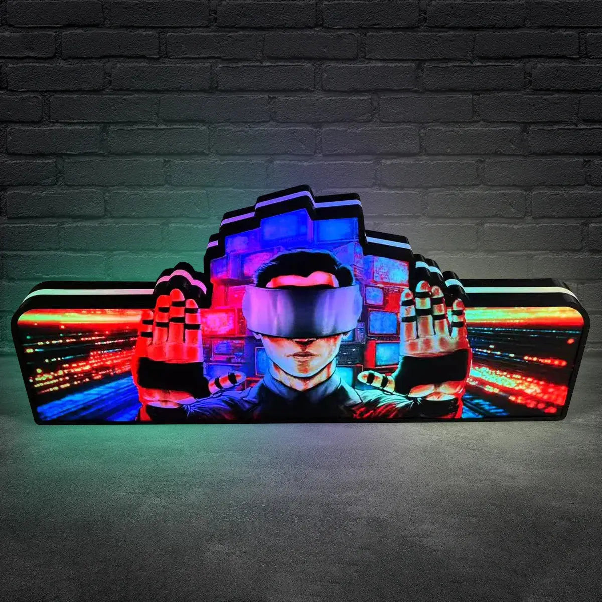 The Johnny Mnemonic Pinball Topper Led Lightbox, USB plug Dimmer, Pinball Arcade Decor, Perfect for Game Room or Pinball Machine FYLZGO Signs
