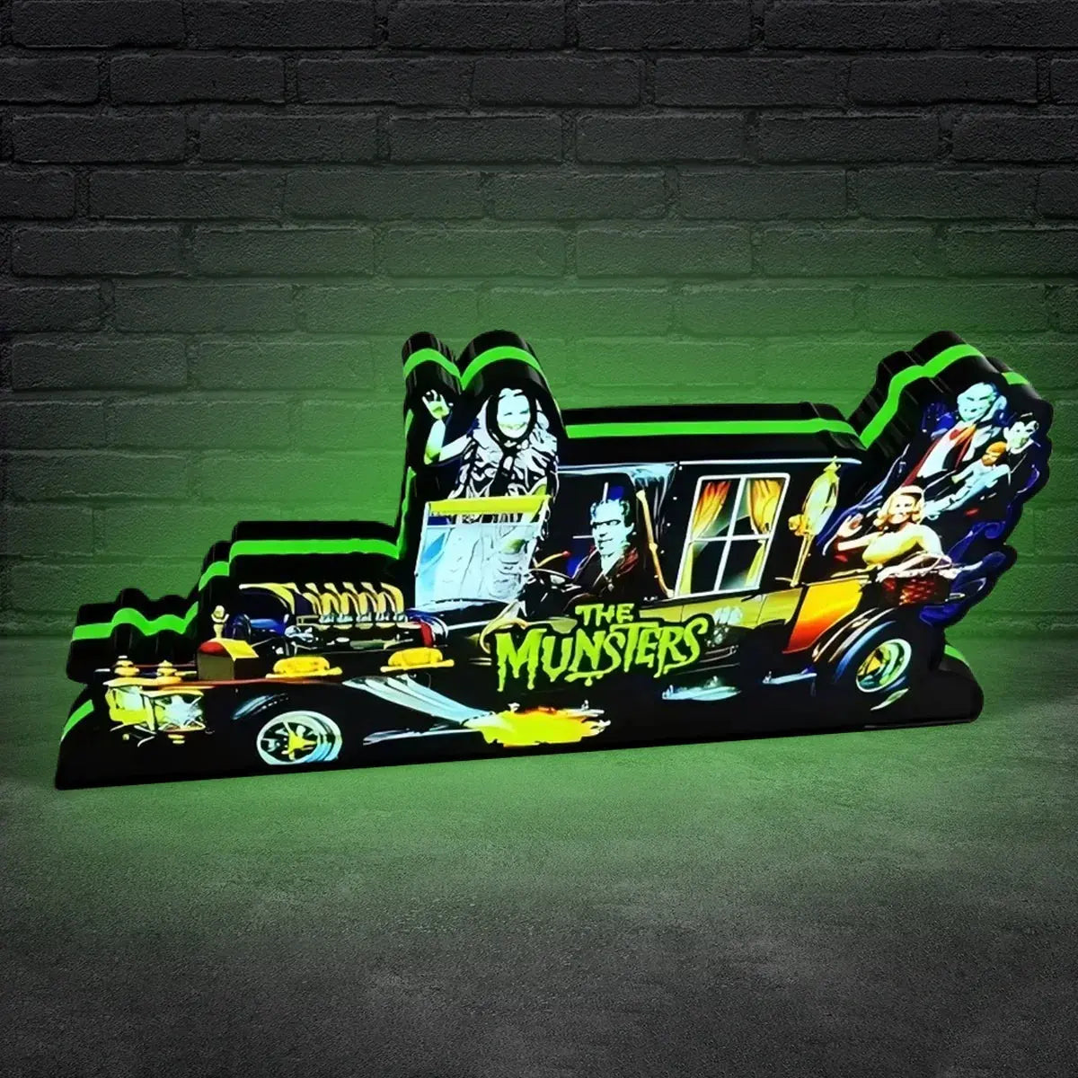 The Munsters Pinball Topper LED Light Box, for Stern Pinball Mahince, Game Room Decor, Classic Spooky Trinket for Your Game, TV Enthusiasts FYLZGO Signs