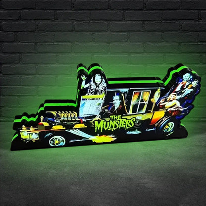 The Munsters Pinball Topper LED Light Box, for Stern Pinball Mahince, Game Room Decor, Classic Spooky Trinket for Your Game, TV Enthusiasts FYLZGO Signs