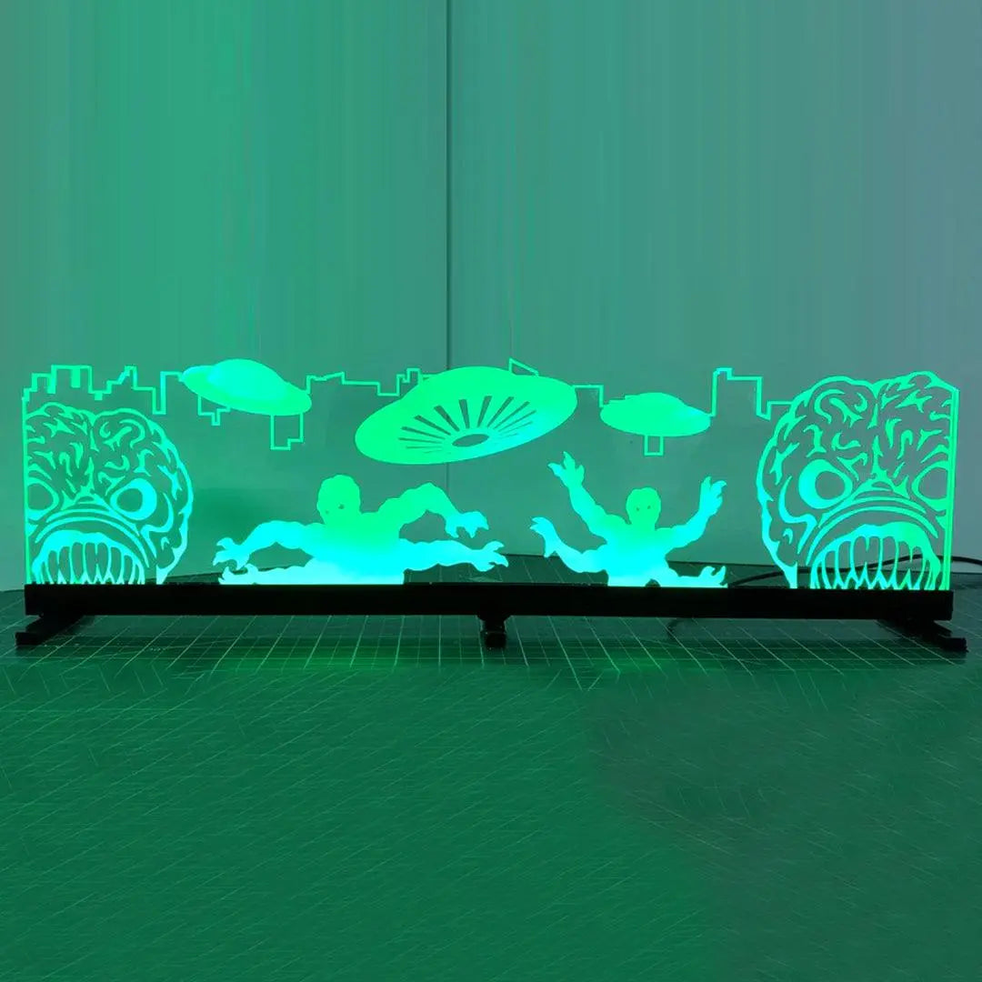 Attack From Mars Acrylic RGB LED Topper, for Pinball Machine, Pinball Topper FYLZGO Signs