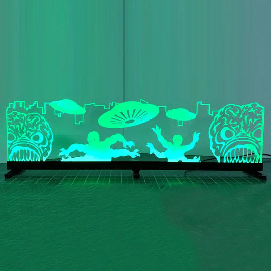 Attack From Mars Acrylic RGB LED Topper, for Pinball Machine, Pinball Topper FYLZGO Signs
