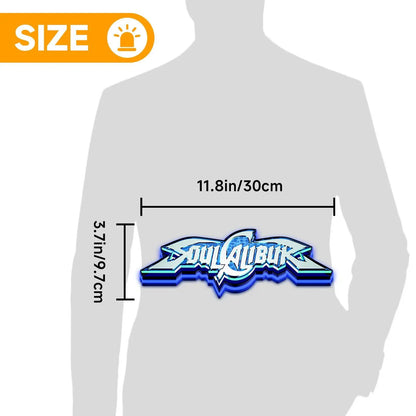 Soul Calibur 3D Printed LED Lightbox for Gaming Room Decor FYLZGO Signs