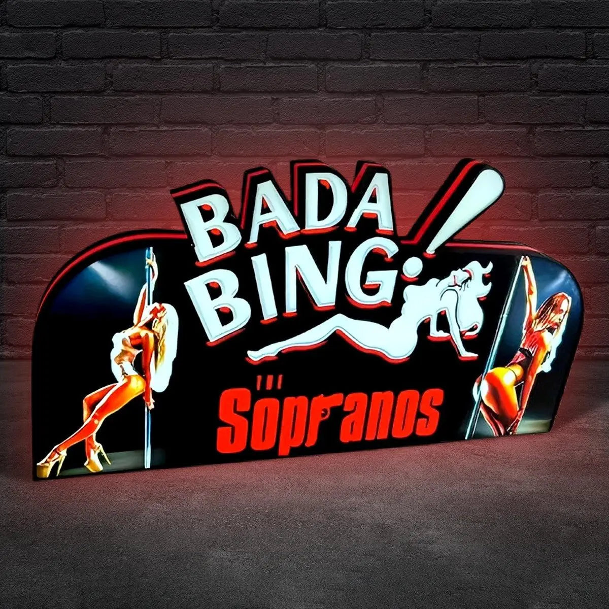 The Bada Bing Pinball Topper, Sopranos LED Pinball Topper with Dimming Function and USB powered FYLZGO Signs