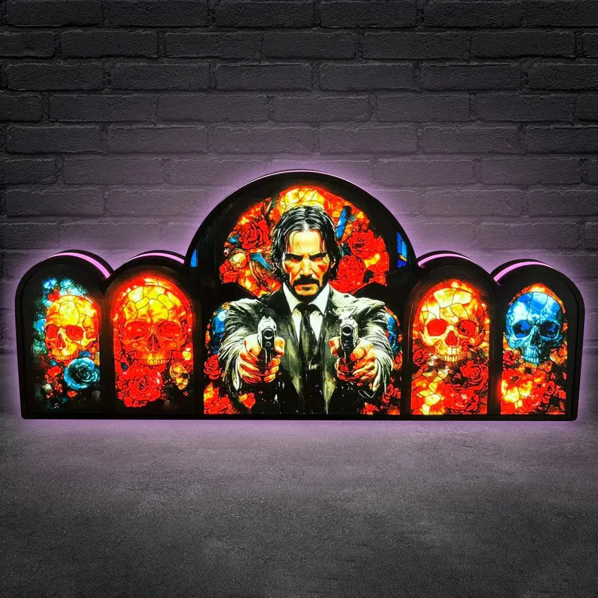 John Wick Pinball Topper, 3D Printed  LED Light Box Game Room Decor, For Stern Pinball Machine FYLZGO Signs