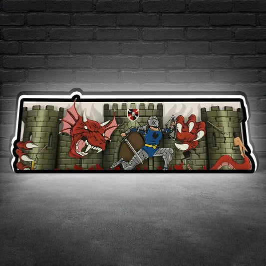 Medieval Madness Remake Pinball Topper LED Lightbox, 3D Printed Lightbox Rock Your Game FYLZGO Signs