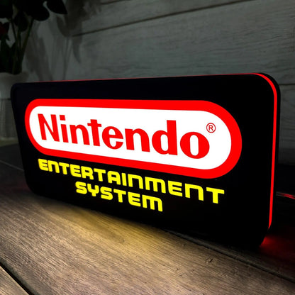 Nintendo Entertainment System Logo Night Lights SNES Video Game Light  3D Printed Lightbox FYLZGO Signs