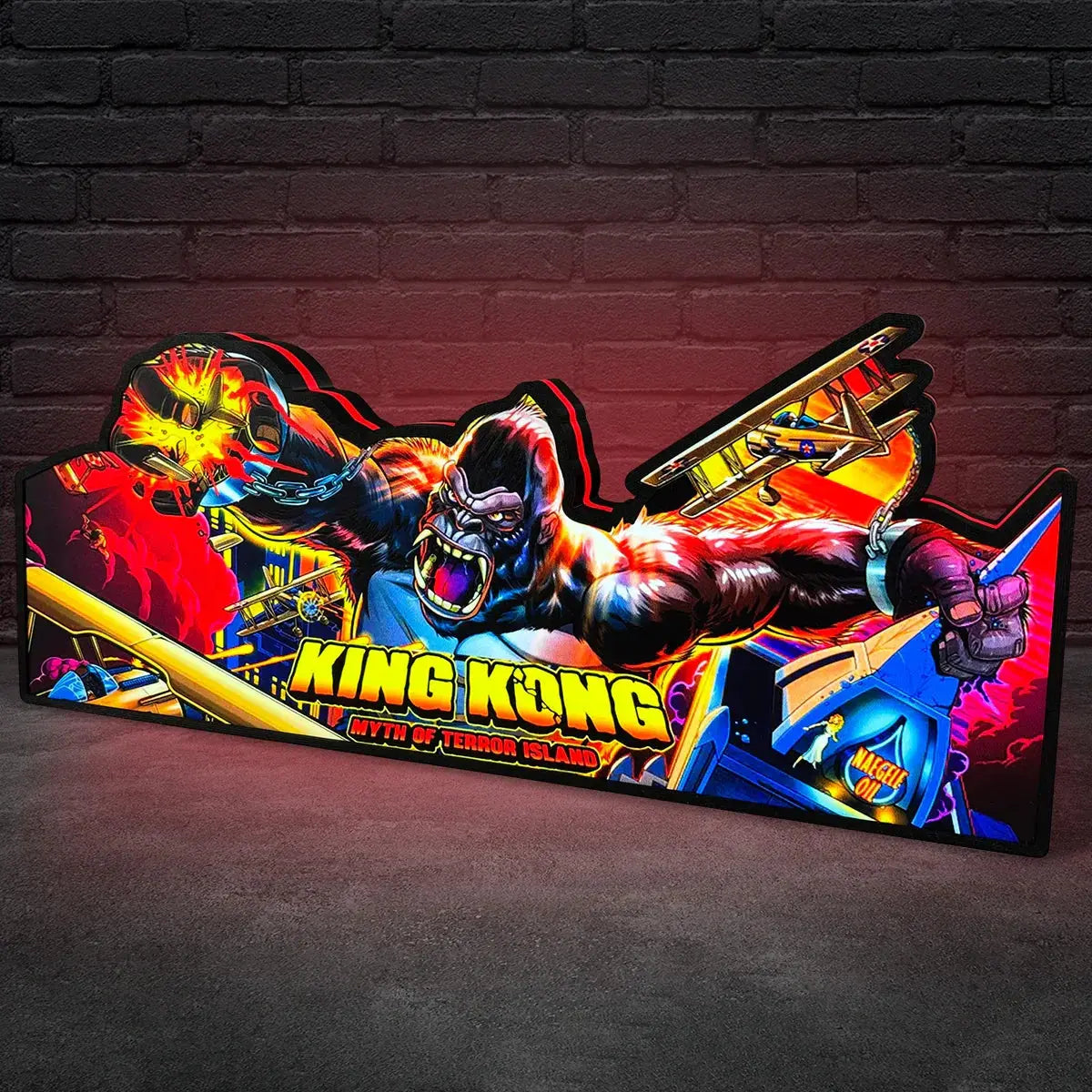 King Kong Pinball Topper for  Pinball Machine, 3D Printed Lightbox USB Powered & Full Dimmable FYLZGO Signs