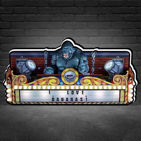 New Arrival King Kong Pinball 3D LED Light Box, for Stern Pinball Arcade Game fans,  Pinball Arcade Decor FYLZGO Signs