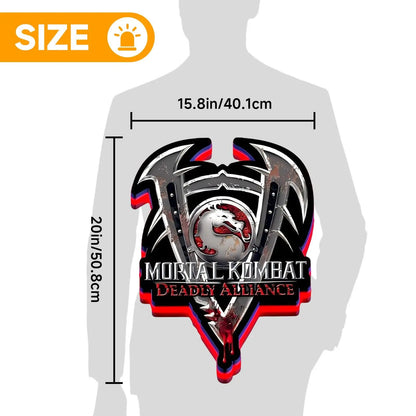 Deadly Alliance Mortal Kombat 3D Printed LED Lightbox for Gaming Room Decor FYLZGO Signs