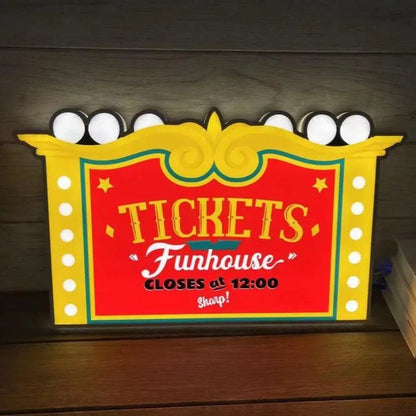 Funhouse Pinball Topper, 20 Inch LED Lightbox Pinball Topper, Functional Dimmer, 5V, USB Compatible FYLZGO Signs