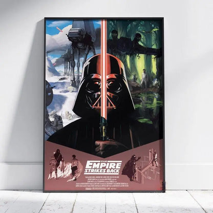 Star Wars Empire Strikes Back Poster, Luke Skywalker Wall Art, 3d Printed Movie Poster FYLZGO Signs