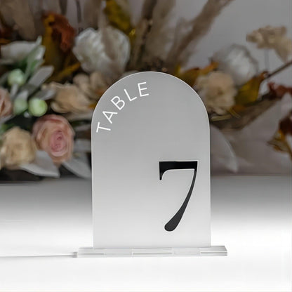 Frosted Acrylic Arch Table Numbers Frosted Acrylic Sign Wedding Table Decor FYLZGO Custom
