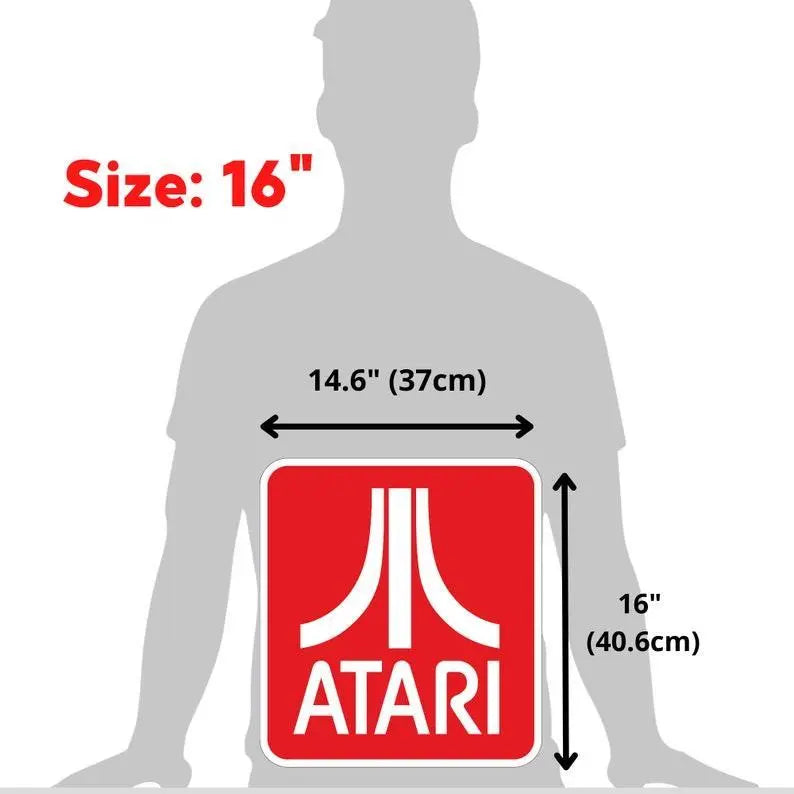 ATARI Sign for Gaming Room Decor, USB Powered Extra Long Cable, Full Dimming Control, Include Both Adhesive & Non Adhesive Wall Mount Kit FYLZGO Signs