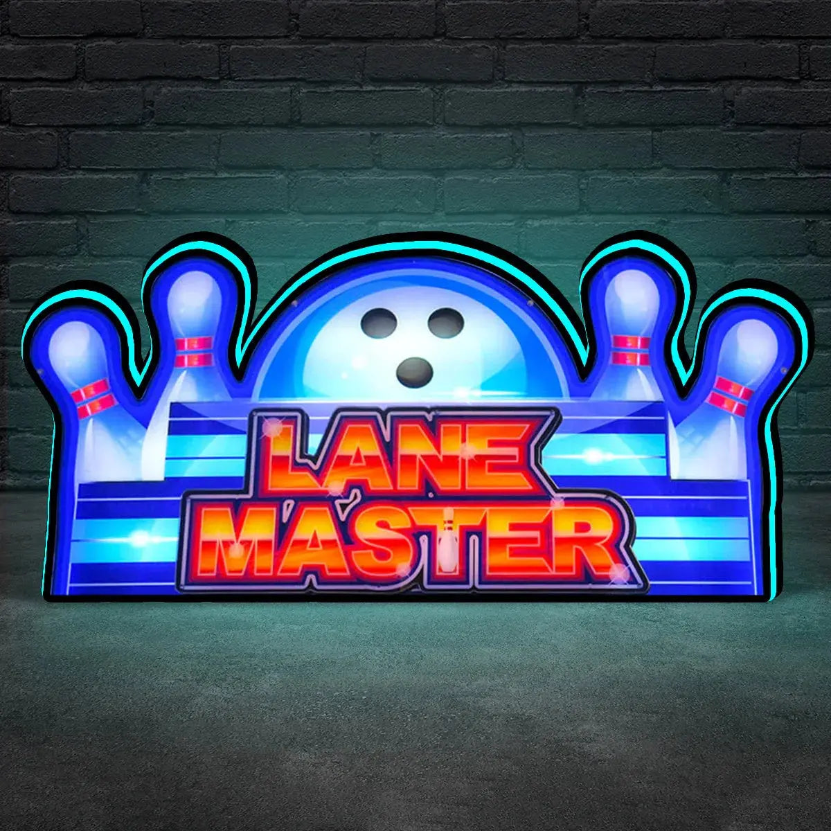 Lane Master Topper 3D Pinted Lightbox for Bowling Arcade Game Machine, Bowling Arcade Game machine Topper FYLZGO Signs