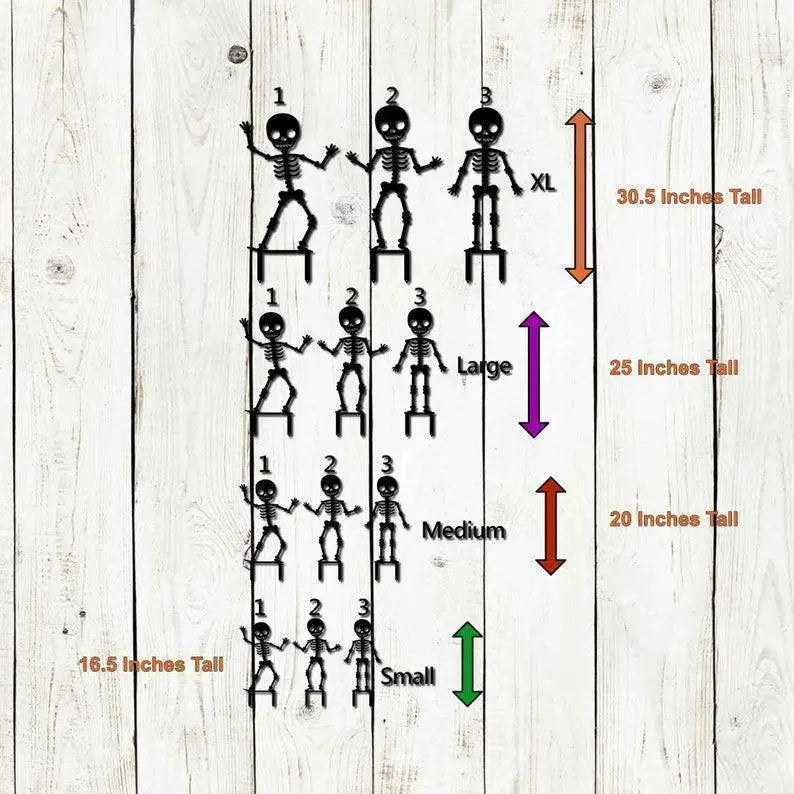 Skeleton Metal Yard Stakes, Halloween Decor, Halloween Yard Decoration, Halloween Yard Decor FYLZGO Signs