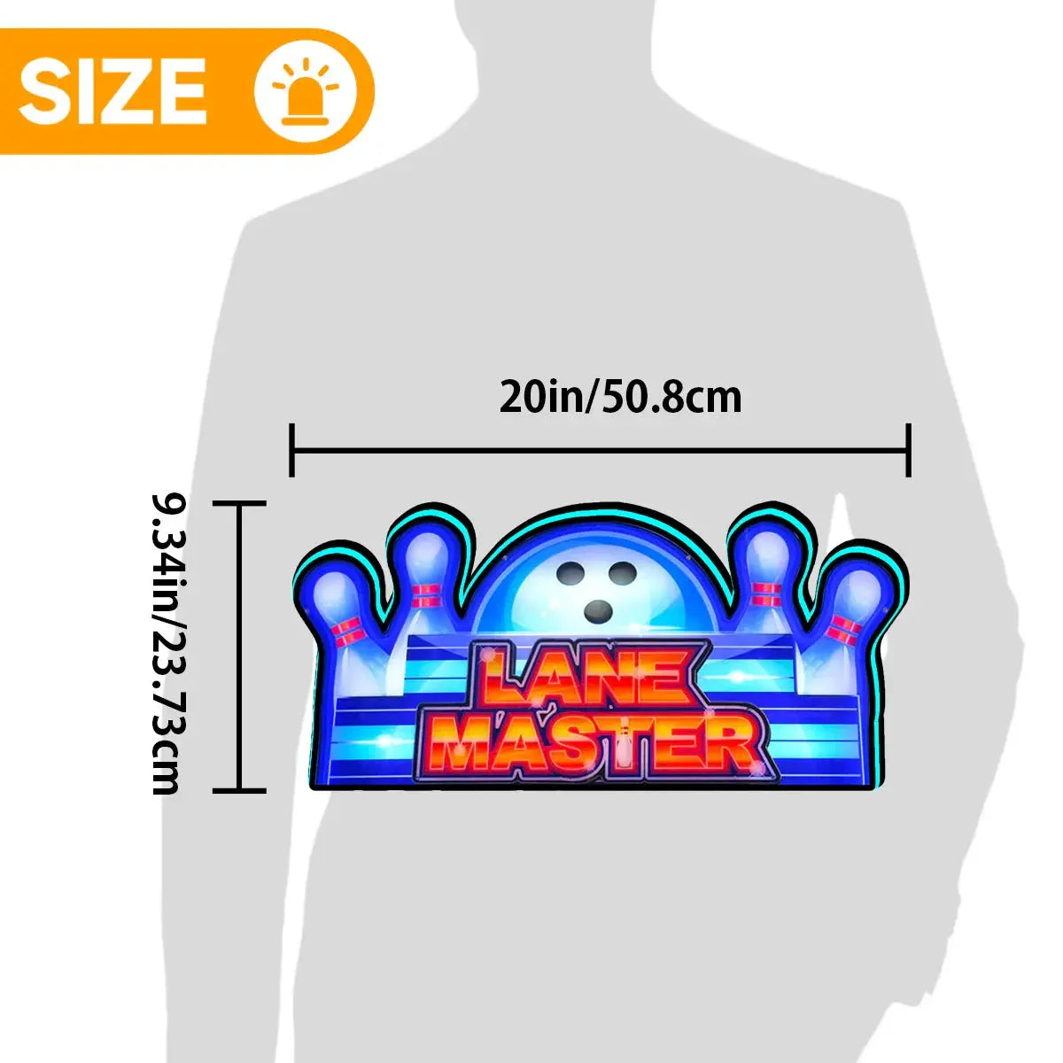 Lane Master Topper 3D Pinted Lightbox for Bowling Arcade Game Machine, Bowling Arcade Game machine Topper FYLZGO Signs