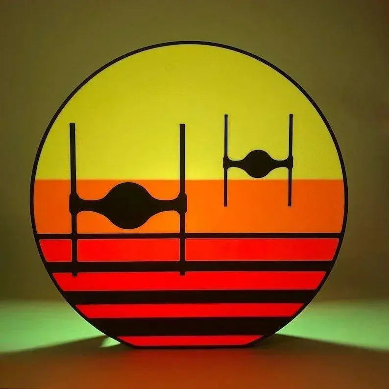 Sky Fighter Sunset LED Light Box - 3D Printed FYLZGO Signs