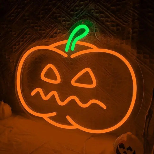 Halloween Pumpkin Neon Sign,Pumpkin LED Sign Decor,Pumpkin Party Neon,Halloween Gift,Halloween Wall Decor,Gothic Neon Decor,Pumpkin Decor FYLZGO Signs