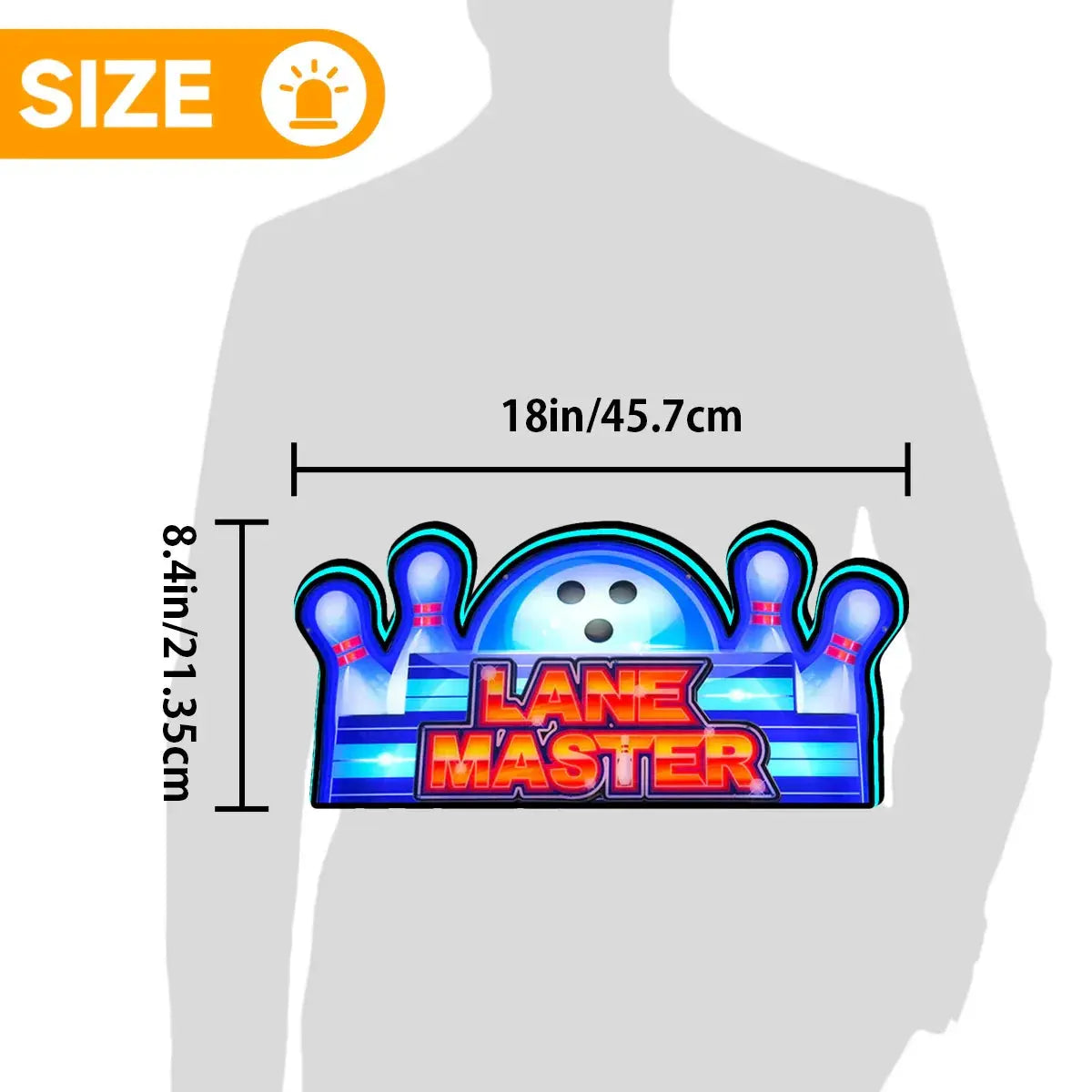 Lane Master Topper 3D Pinted Lightbox for Bowling Arcade Game Machine, Bowling Arcade Game machine Topper FYLZGO Signs