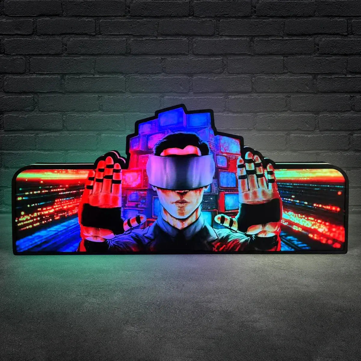 The Johnny Mnemonic Pinball Topper Led Lightbox, USB plug Dimmer, Pinball Arcade Decor, Perfect for Game Room or Pinball Machine FYLZGO Signs