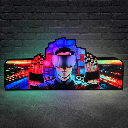 The Johnny Mnemonic Pinball Topper Led Lightbox, USB plug Dimmer, Pinball Arcade Decor, Perfect for Game Room or Pinball Machine FYLZGO Signs