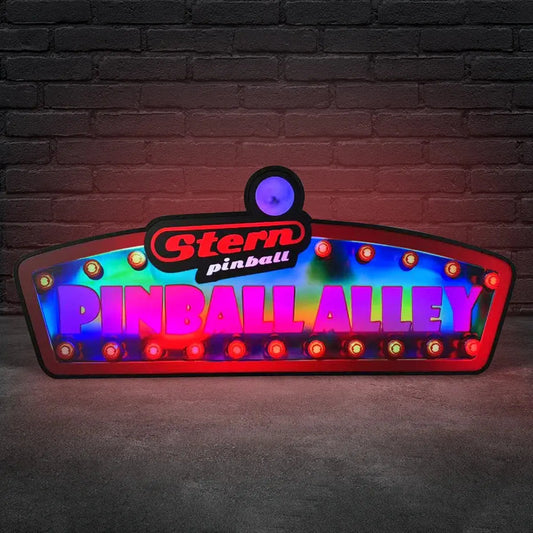 Stern Pinball Alley Pinball Topper LED Lightbox, 3D Printed Lightbox Rock Your Game FYLZGO Signs