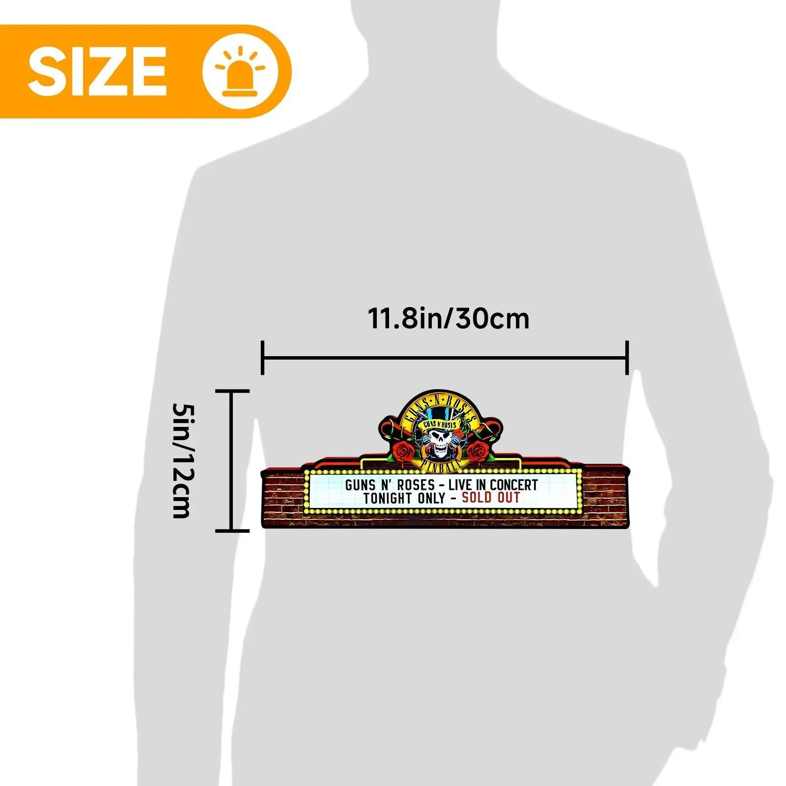 Guns Roses Pinball Topper LED Lightbox Lightbox Rock Your Game FYLZGO Signs
