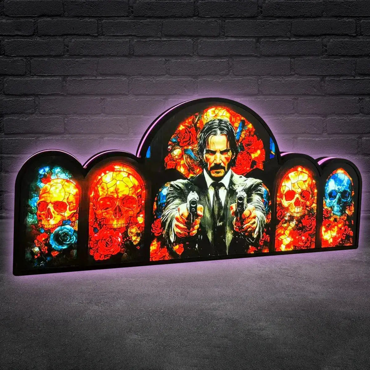 John Wick Pinball Topper, 3D Printed  LED Light Box Game Room Decor, For Stern Pinball Machine FYLZGO Signs