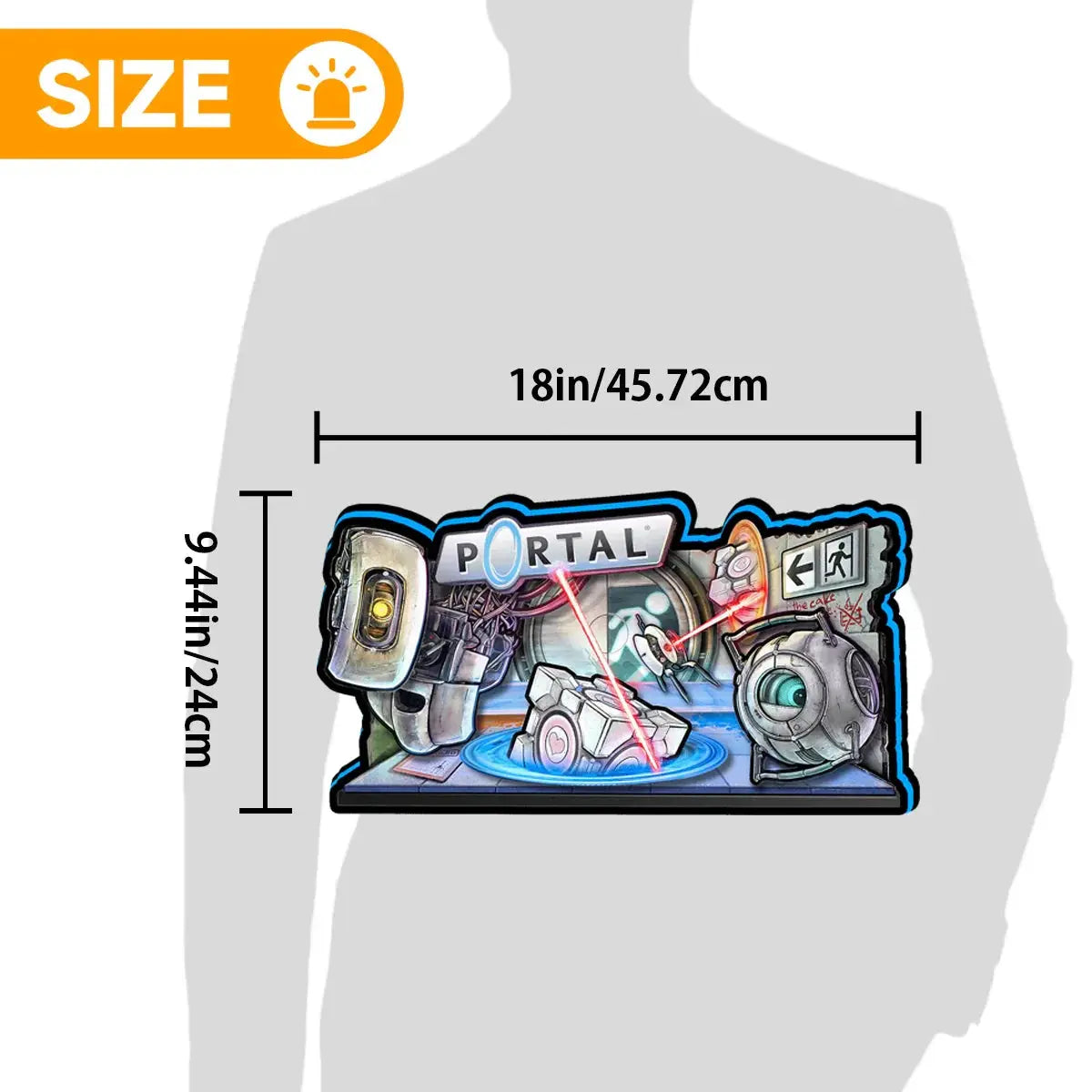 Portal Pinball Topper, 3D Printed Lightbox Powered by USB Band Dimm for Multimorphic Pinball Machine, Wall Art Decor Man's Cave FYLZGO Signs