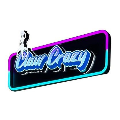 Claw Crazy Arcade Acrylic LED Topper, for Claw Machine, Crane claw machine Topper FYLZGO Signs