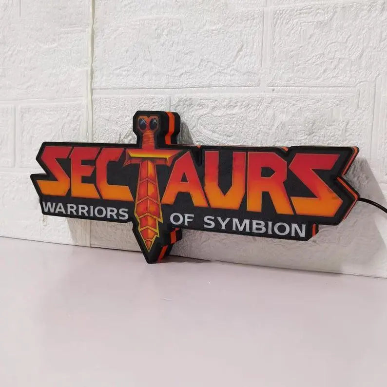 Sectaurs Warriors of Symbion Logo LED Sign,3D Printed Lightbox, USB Powered & Full Dimmable FYLZGO Signs