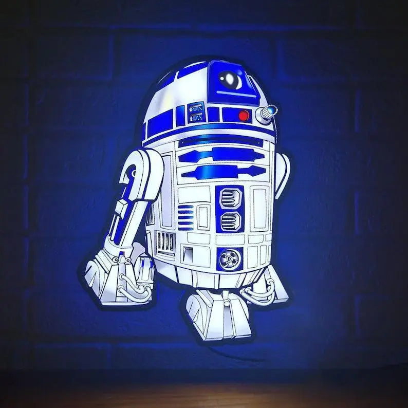 R2D2 Star Wars LED Lightbox, Made by 3D Printer, USB Powered and Full Dimmable, Star Wars Gifts for Woman and Man FYLZGO Signs