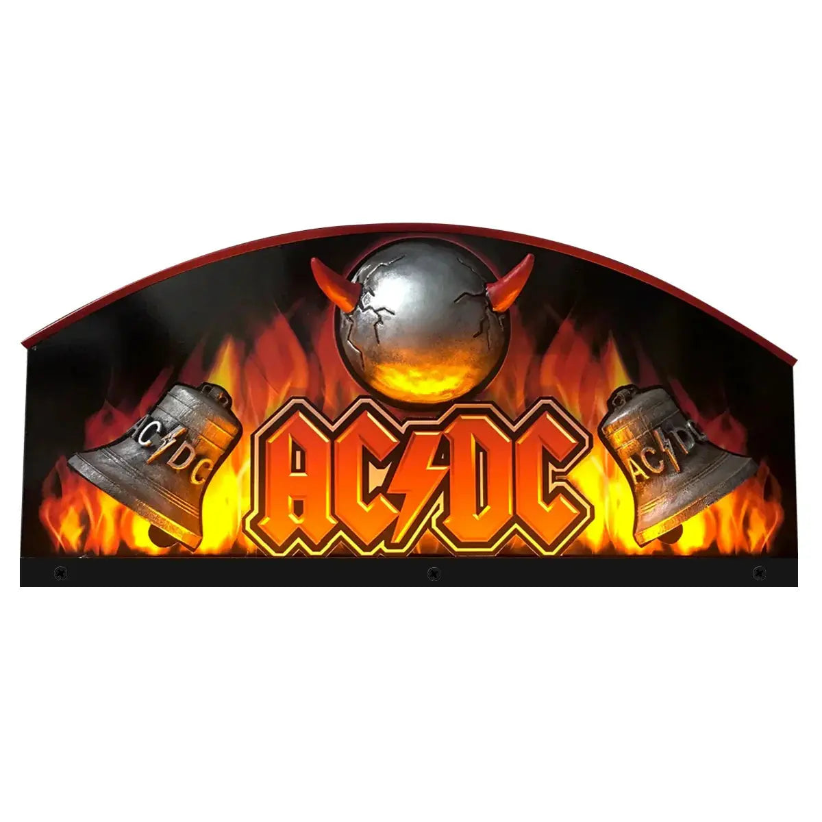AC/DC Topper With Horns and Two Bells 3D Acrylic LED Topper, For  Pinball Mahine, Pinball Topper FYLZGO Signs