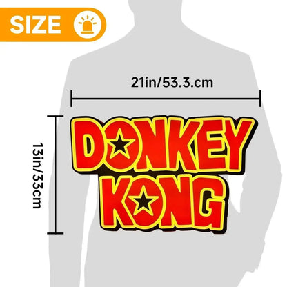 Donkey Kong Logo LED Sign, 3D Printed, USB Powered & Full Dimmable FYLZGO Signs