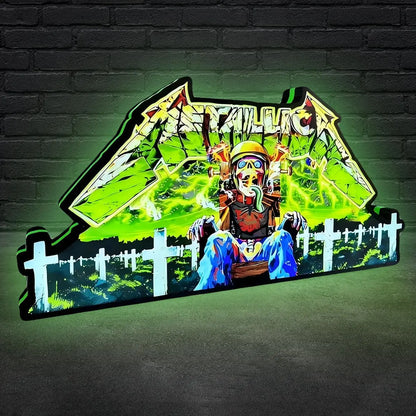 Metallica Remastered Sparky Pinball Topper 3D Printed Lightbox FYLZGO Signs
