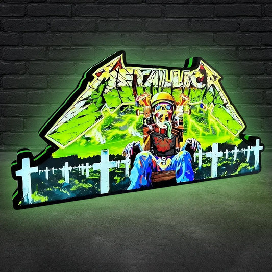 Metallica Remastered Sparky Pinball Topper 3D Printed Lightbox FYLZGO Signs