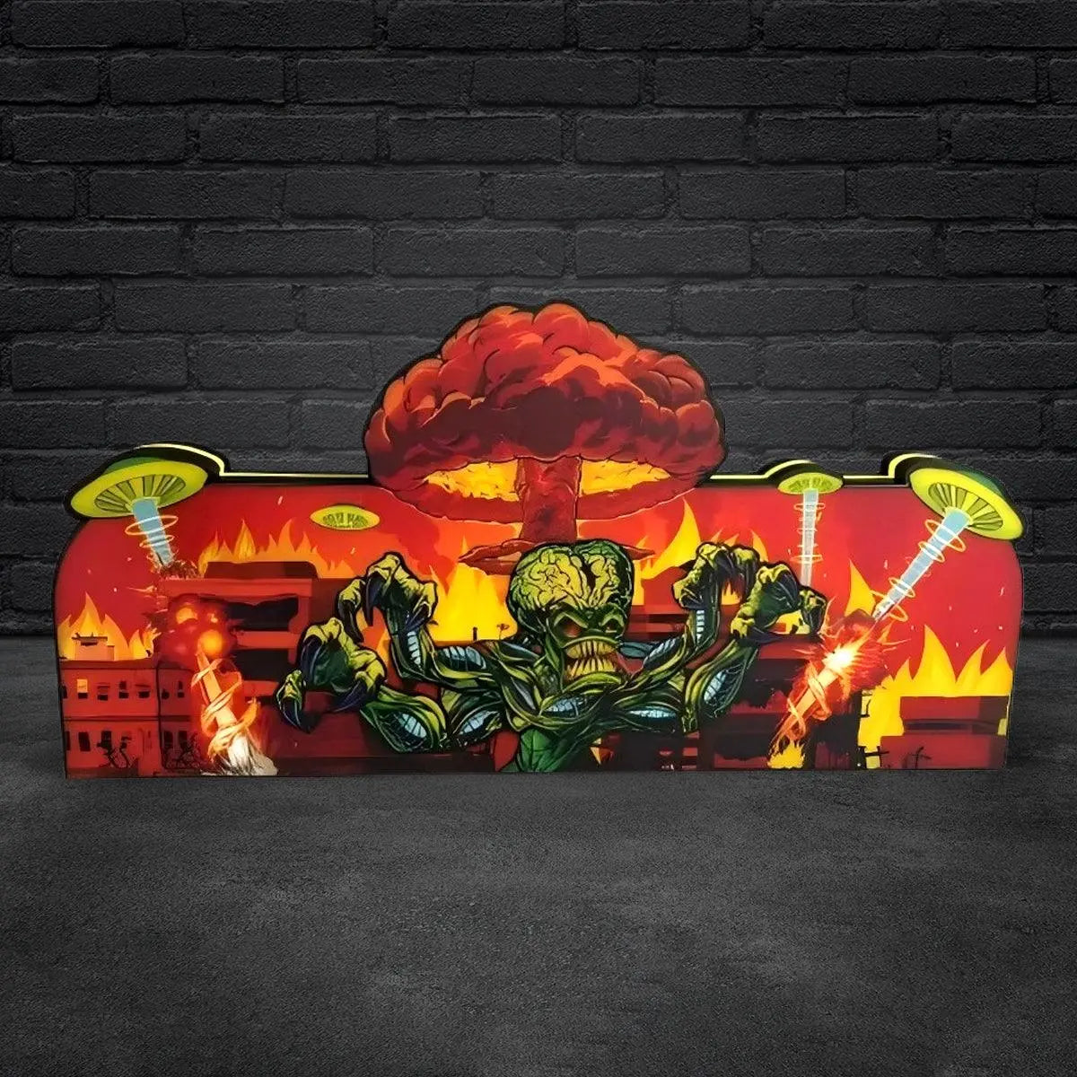 Attack From Mars Pinball Topper 3D Printed Lightbox with USB and Dimmier FYLZGO Signs