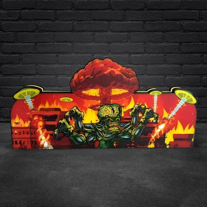 Attack From Mars Pinball Topper 3D Printed Lightbox with USB and Dimmier FYLZGO Signs