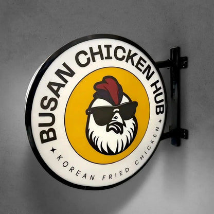 Custom Double Sided Outdoor Round Light Box Sign - Perfect For Any Business FYLZGO Signs