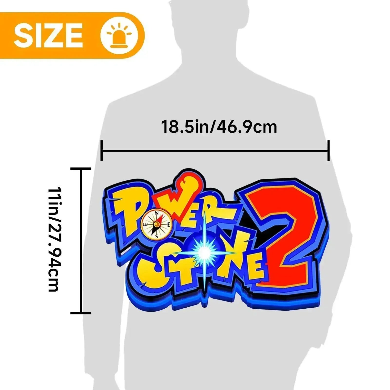 Power Stone ll 3D Printed LED Lightbox for Gaming Room Decor FYLZGO Signs
