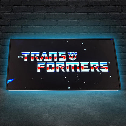Transformers retro 3D printed LED light box logo wall art decorative fan cave FYLZGO Signs