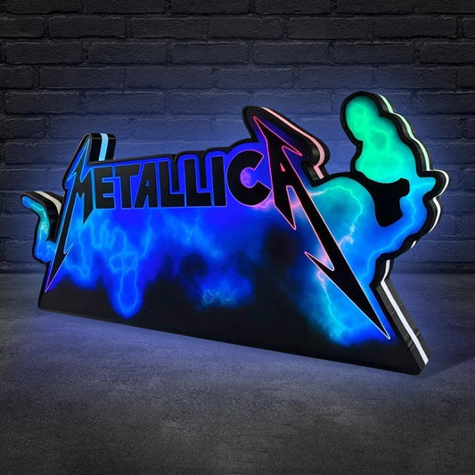 The Metallica Pinball LED Lightbox, The Metallica Pinball Topper, USB powered and with Dimming Function, design for Stern Pinball FYLZGO Signs